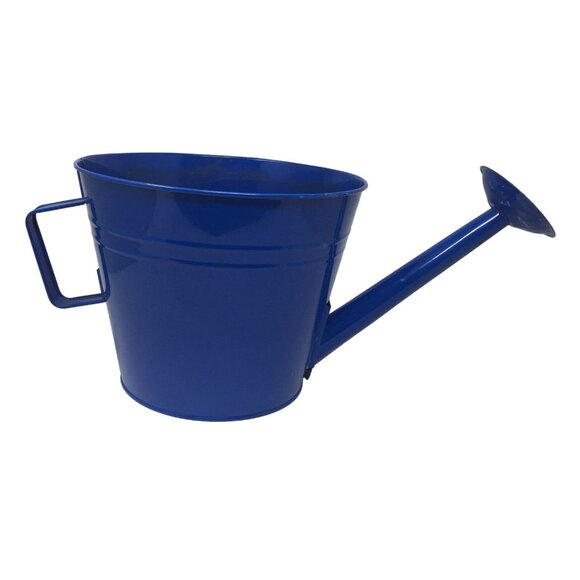Vintage Blue Watering Can with Handle - about 8.5'' tall and 10'' wide - Picture 1 of 8